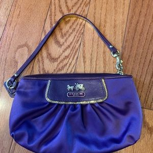 Purple Coach clutch